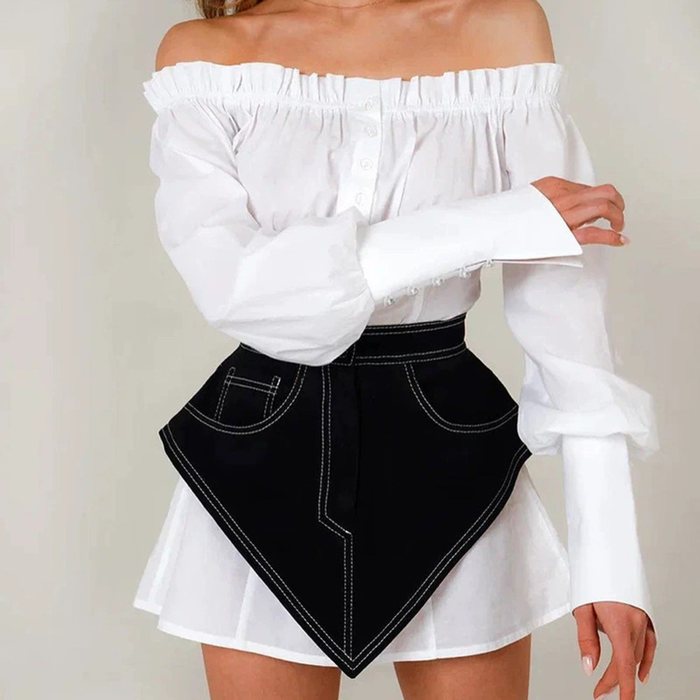 Zara Fengxia Denim Waist Cincher Design